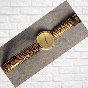 Brand New - Men Bugle Boy Watch w/Gold Face & Branded Strap